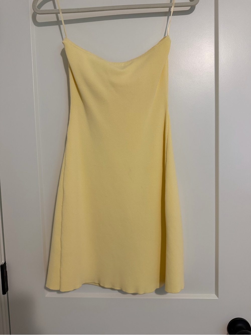 Meshki Soft Yellow Spaghetti Strap Slip Mini